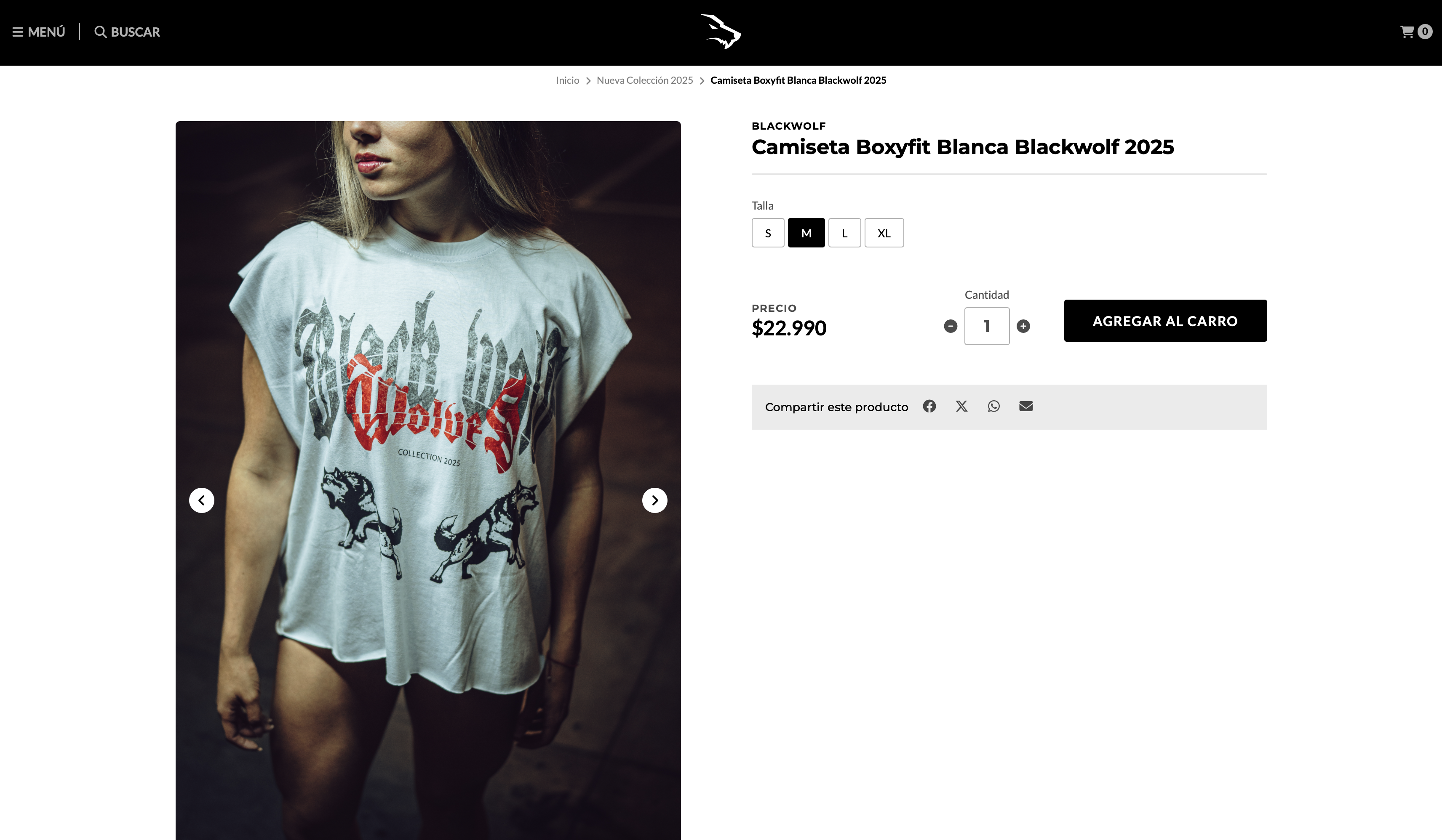 Página de producto BlackWolf
