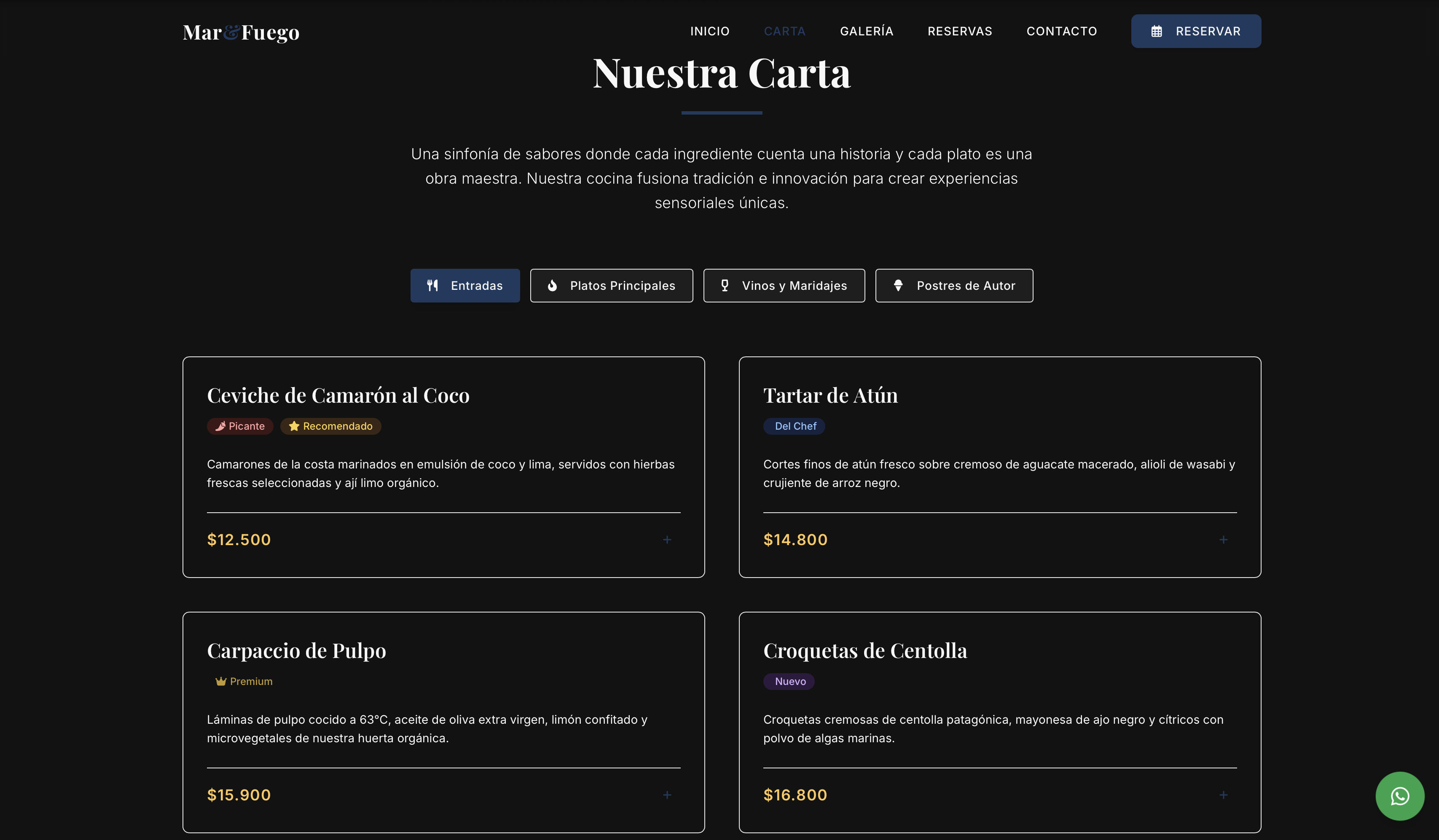 Carta digital interactiva